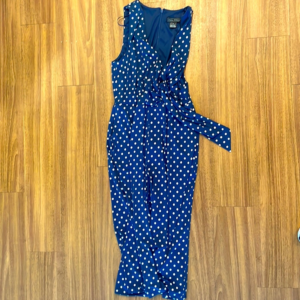 Navy, wrap around jumpsuit